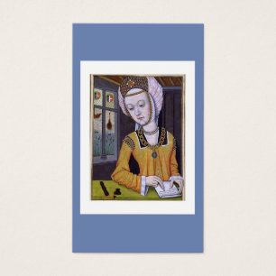 Mediaeval woman writing a letter