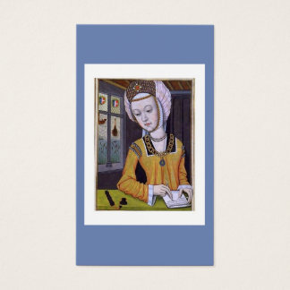 Mediaeval woman writing a letter