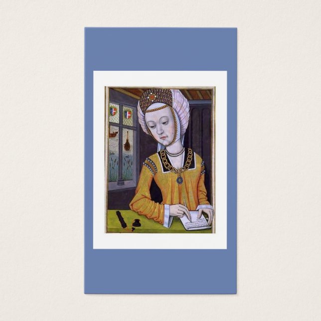 Mediaeval woman writing a letter (Front)