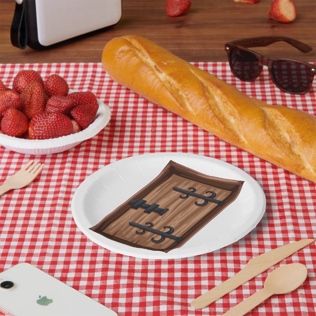 Mediaeval Wooden Door Paper Plate (Creator Uploaded)