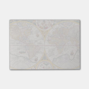 Mediaeval World Map From 1525 Post-it Notes