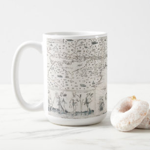 Mediaeval World map Quebec Nouvelle-France America Coffee Mug