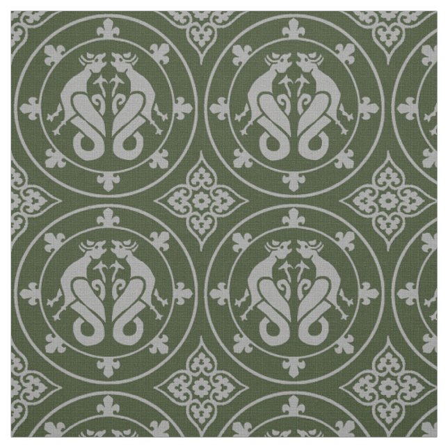 Mediaeval Wyverns Fabric (Swatch)