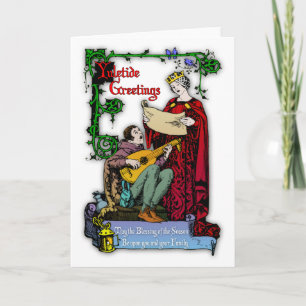 Mediaeval Yuletide Greetings Holiday Card