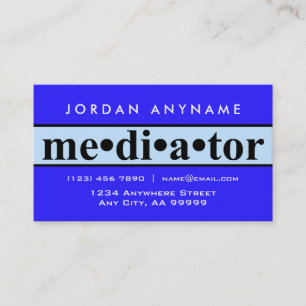 Mediator Blue Stripe Business Card