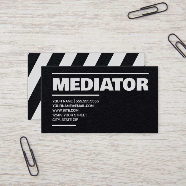 Mediator Business Card (Front/Back In Situ)