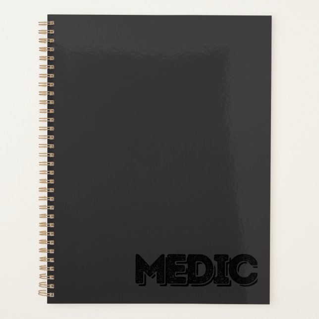 Medic spiral bound notebook planner (Front)
