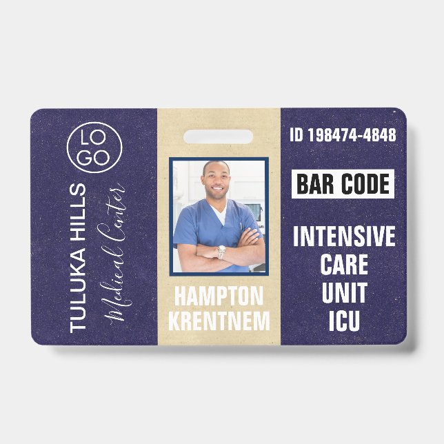 Medica Photo ID Dark Blues Badge (Front)