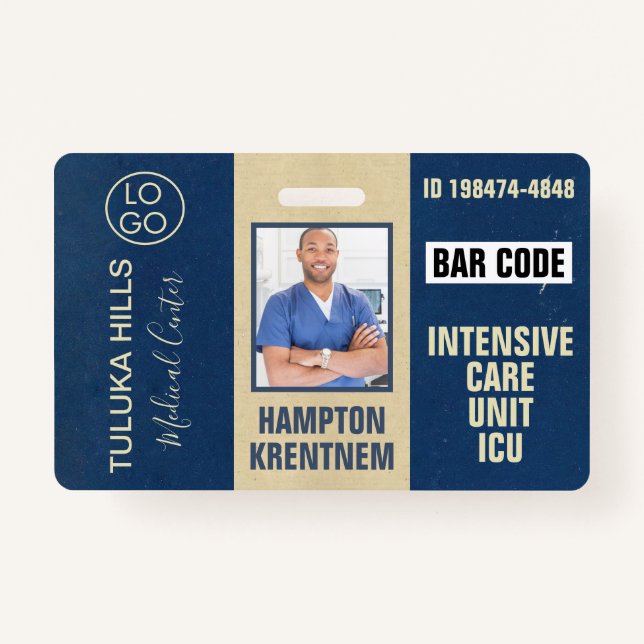 Medica Photo ID Navy Blues ID Badge (Front)