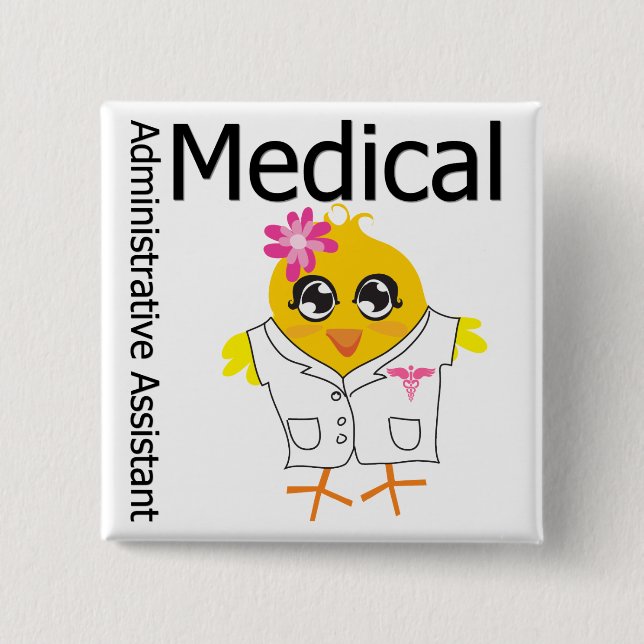Medical Administrative Assistant 15 Cm Square Badge (Front)
