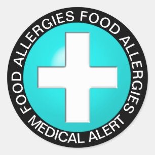 Medical Alert - Aqua Classic Round Sticker