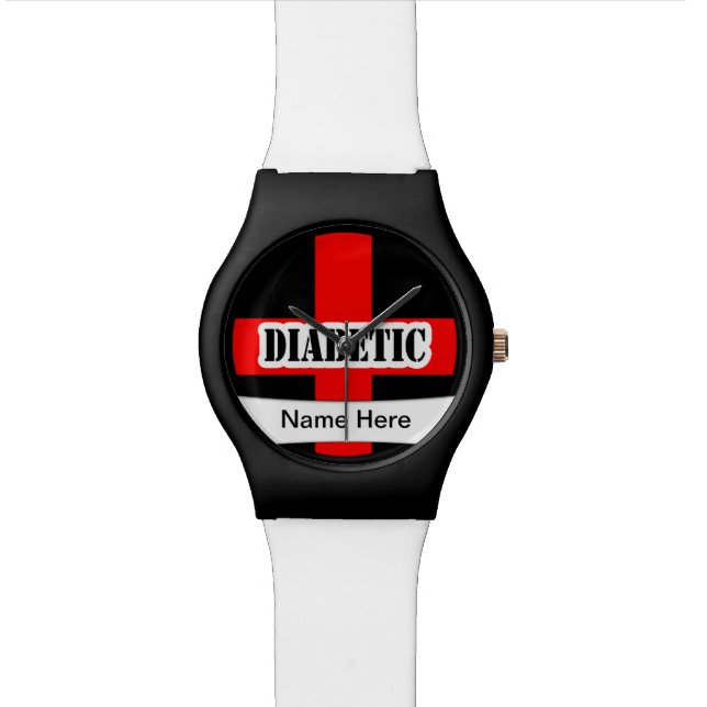 Medical Alert Diabetic  Emergency Watch (Close Up)