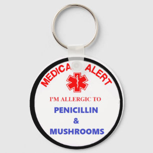 medical alert drug allergy key ring