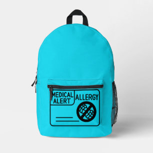 Medical Alert Food Allergy Backpack Adults Kids