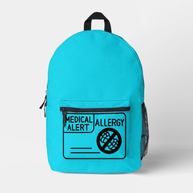 Medical Alert Food Allergy Backpack Adults Kids (Front)