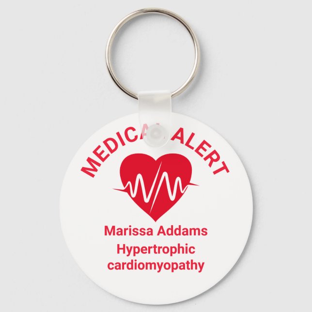 Medical Alert, Heart Patient Key Ring (Front)