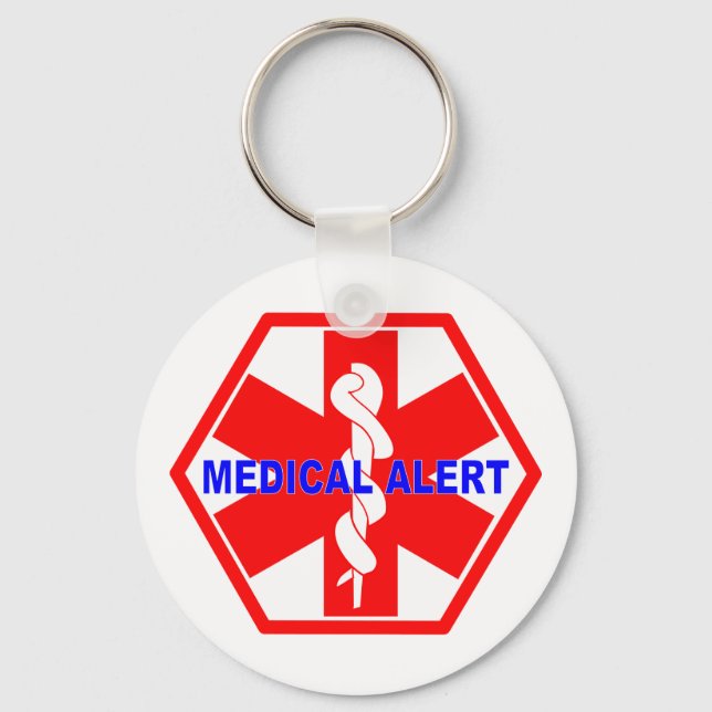 MEDICAL ALERT ID SYMBOL KEY RING (Front)