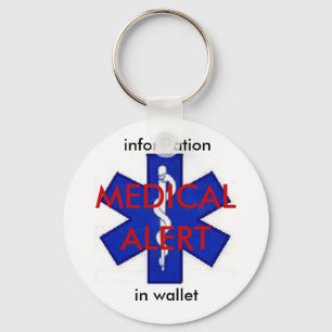 Medical Alert Info Keychain