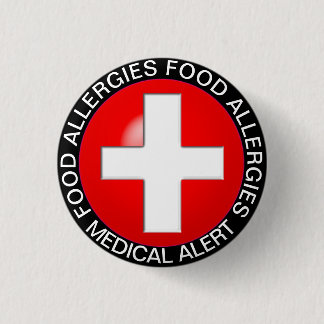 Medical Alert - Red 3 Cm Round Badge