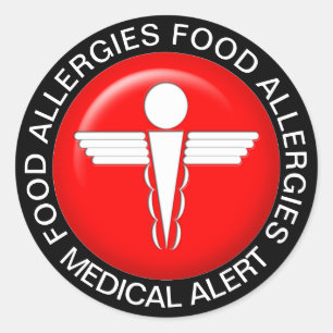 Medical Alert - Red Classic Round Sticker