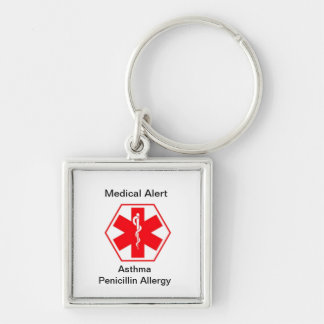 Medical allergy alert keychains (customisable)