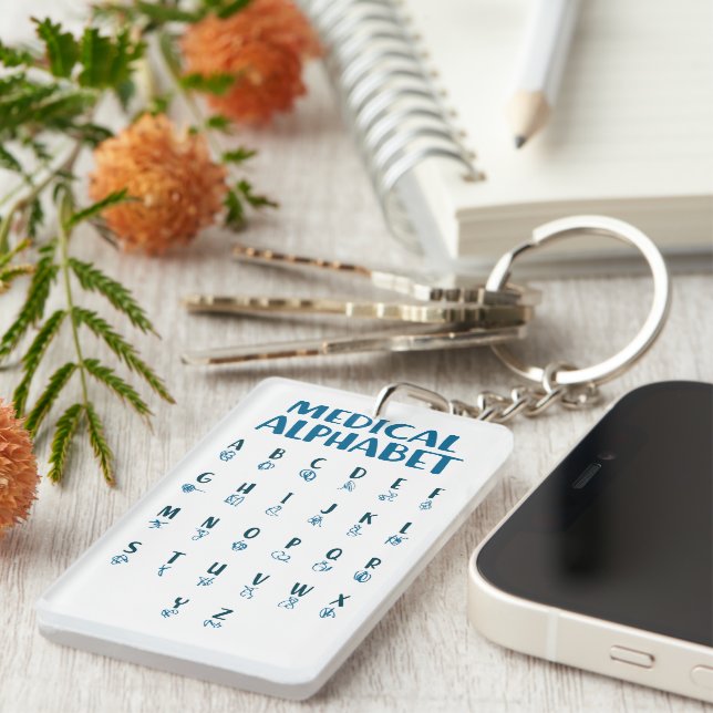 Medical Alphabet Key Ring (Front Right)