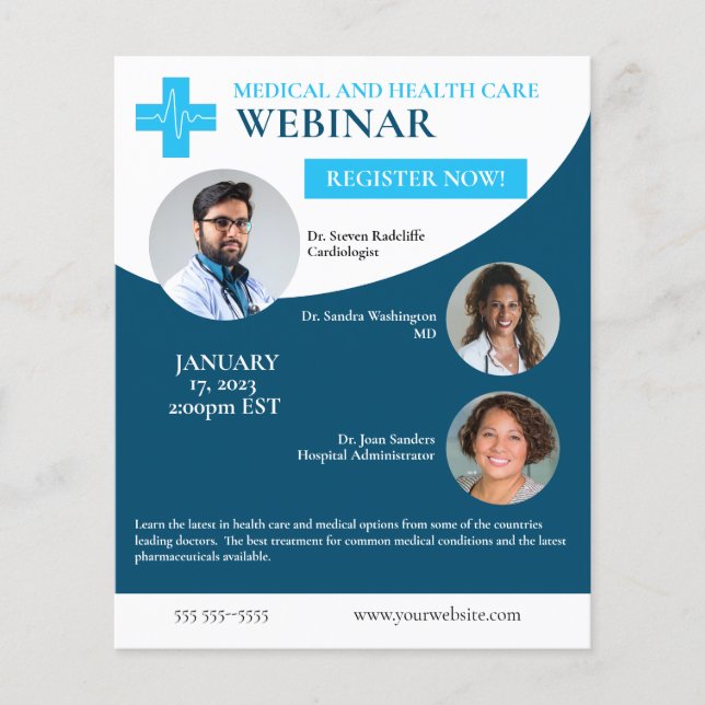 Medical and Health Care Webinar Flyer (Front)