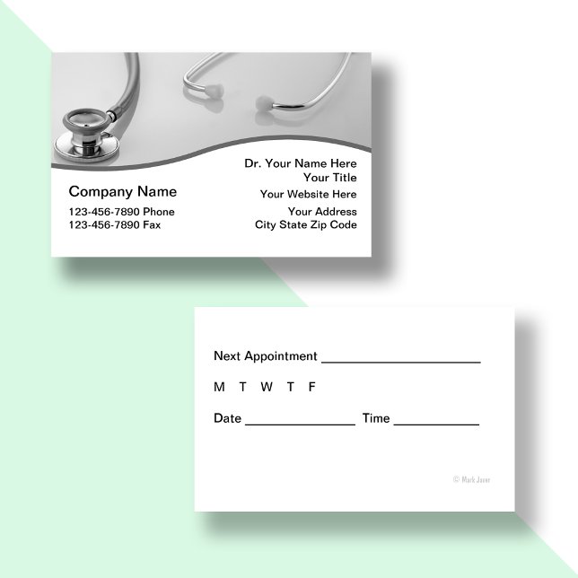 Medical Appointment Business Cards Modern (Creator Uploaded)