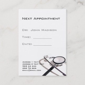 Medical appointment  Card