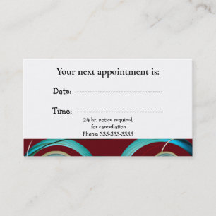Medical Appointment Card Burgundy Abstract