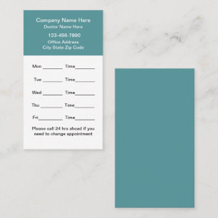 Medical Appointment Cards Vertical Layout
