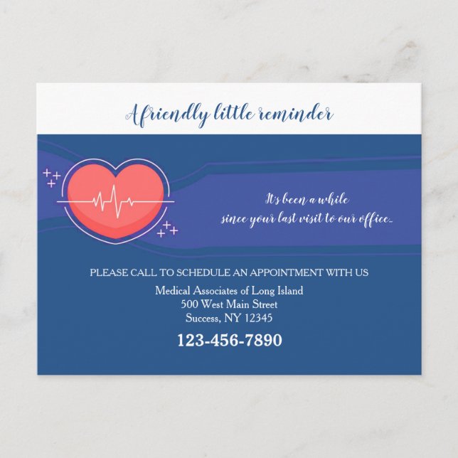 Medical Appointment Reminder Card (Front)