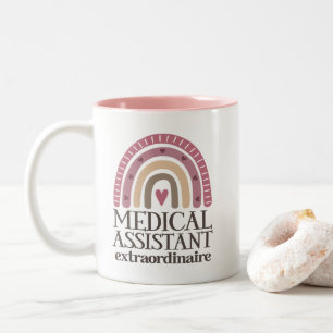 Medical Assistant Appreciation Boho Rainbow Two-Tone Coffee Mug