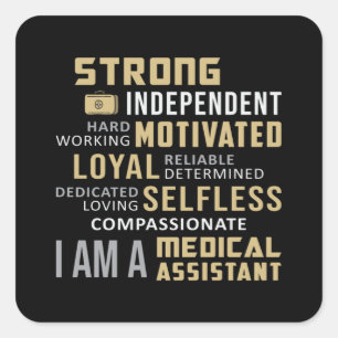 Medical Assistant Assistants Doctor Nurse Funny Square Sticker