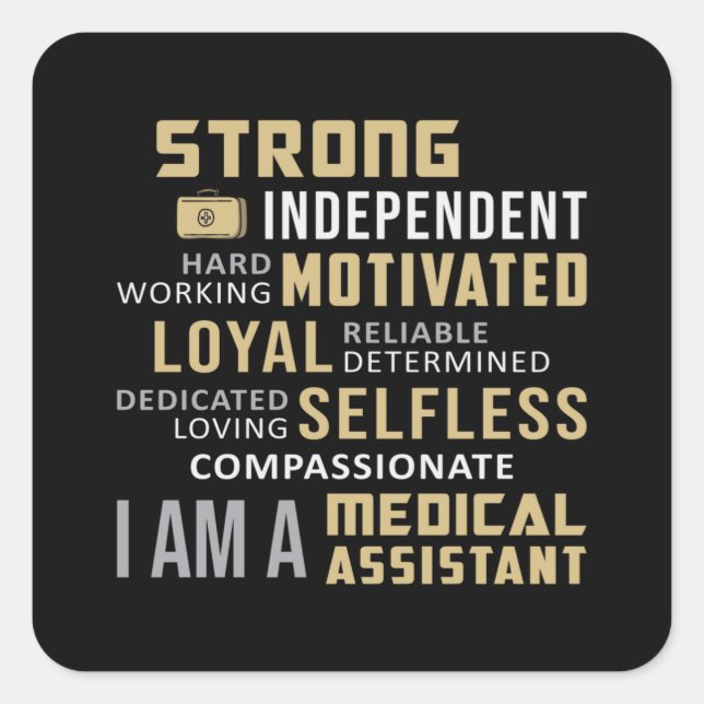 Medical Assistant Assistants Doctor Nurse Funny Square Sticker (Front)