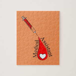 Medical Assistant Blood Drop Art Jigsaw Puzzle