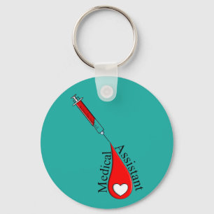 Medical Assistant Blood Drop Art Key Ring