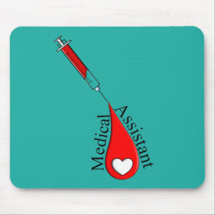 Medical Assistant Blood Drop Art Mouse Mat