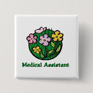 Medical Assistant Blooms 2 15 Cm Square Badge