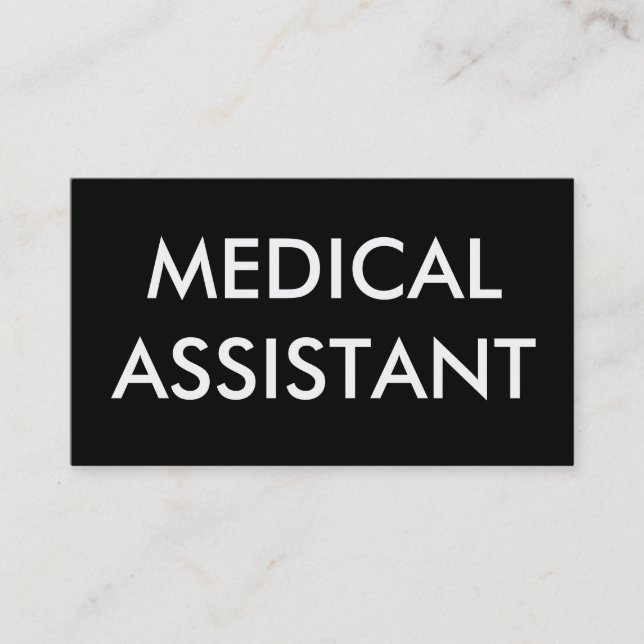 medical assistant business card (Front)