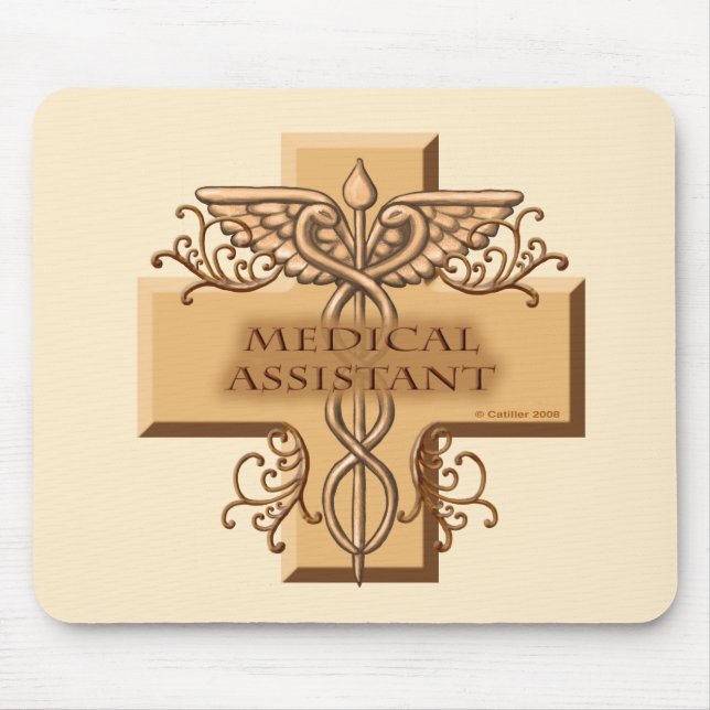 Medical Assistant Caduceus Mouse Mat (Front)