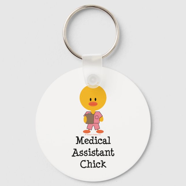 Medical Assistant Chick Keychain (Front)