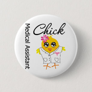 Medical Assistant Chick v2 6 Cm Round Badge