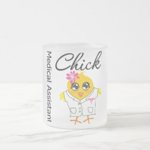 Medical Assistant Chick v2 Frosted Glass Coffee Mug