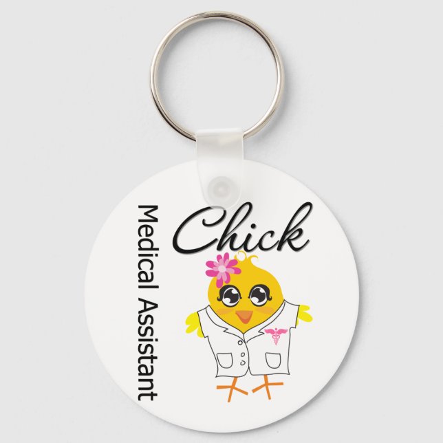 Medical Assistant Chick v2 Key Ring (Front)