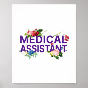 Medical Assistant Cma Medical Assistant Floral Poster