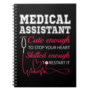 Medical Assistant Cute Nurse Stop Heart Male Femal Notebook