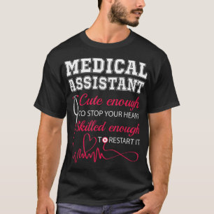 Medical Assistant Cute Nurse Stop Heart Male Femal T-Shirt