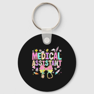 Medical assistant easter day cute coquette key ring