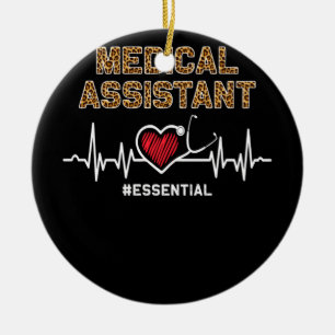 Medical Assistant #Essential Stethoscope Heartbeat Ceramic Tree Decoration
